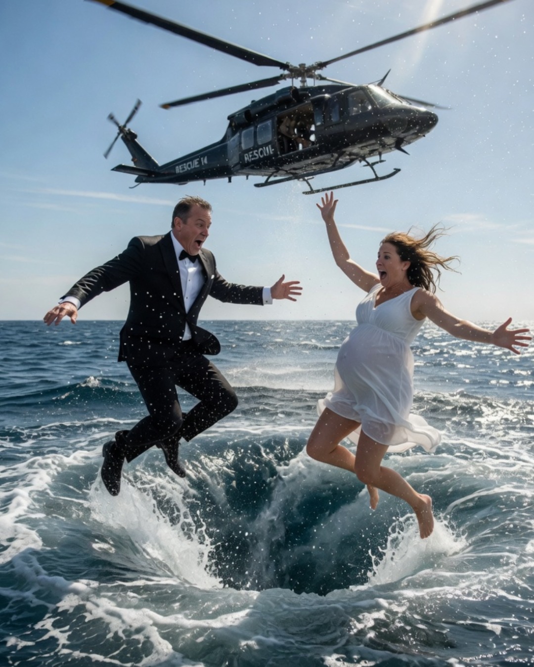 The husband pushes his pregnant billionaire wife from a helicopter to claim her inheritance, but unexpectedly…