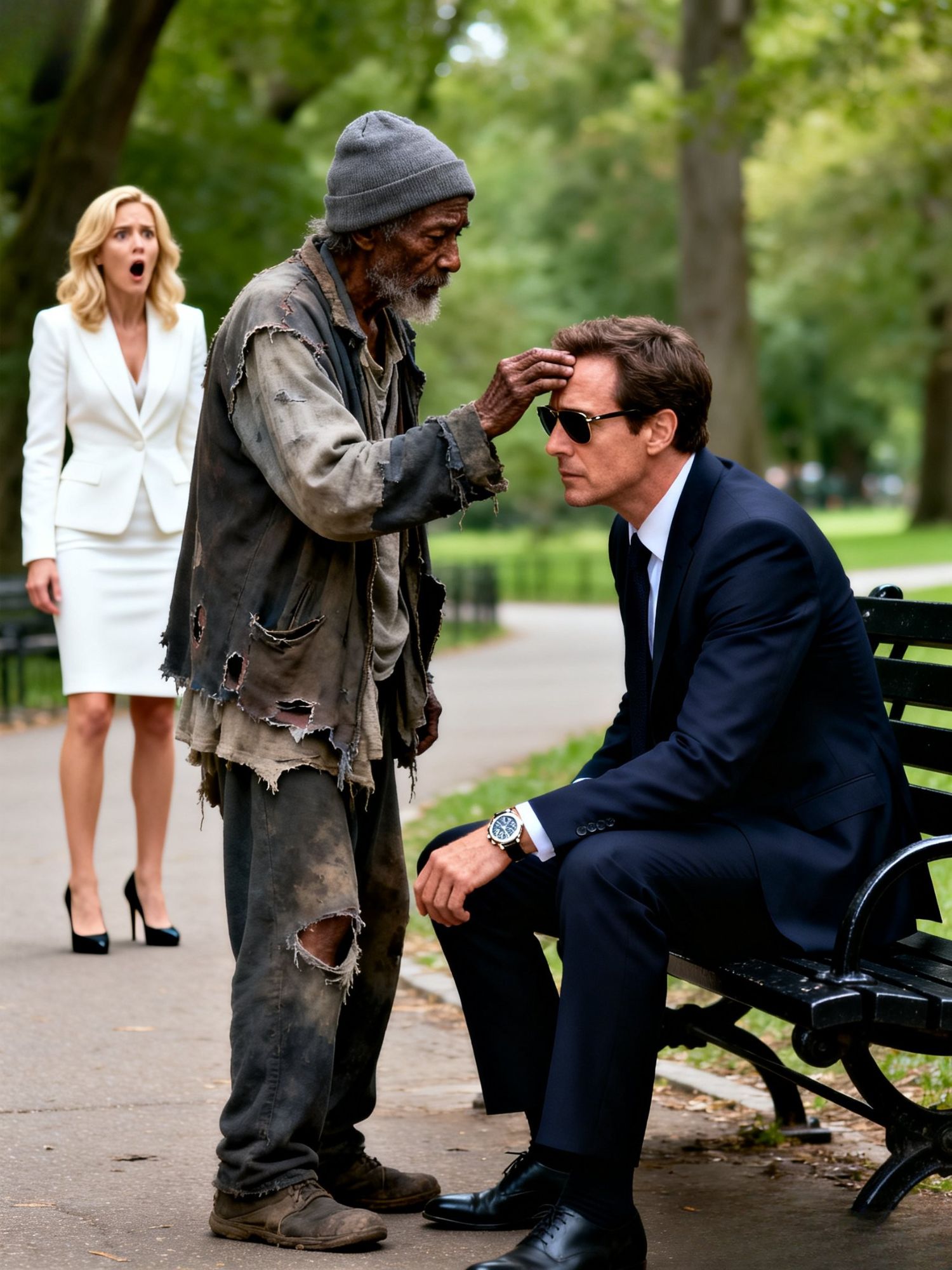 “You aren’t blind; it’s your wife who’s putting something in your drink,” the old woman told the billionaire.