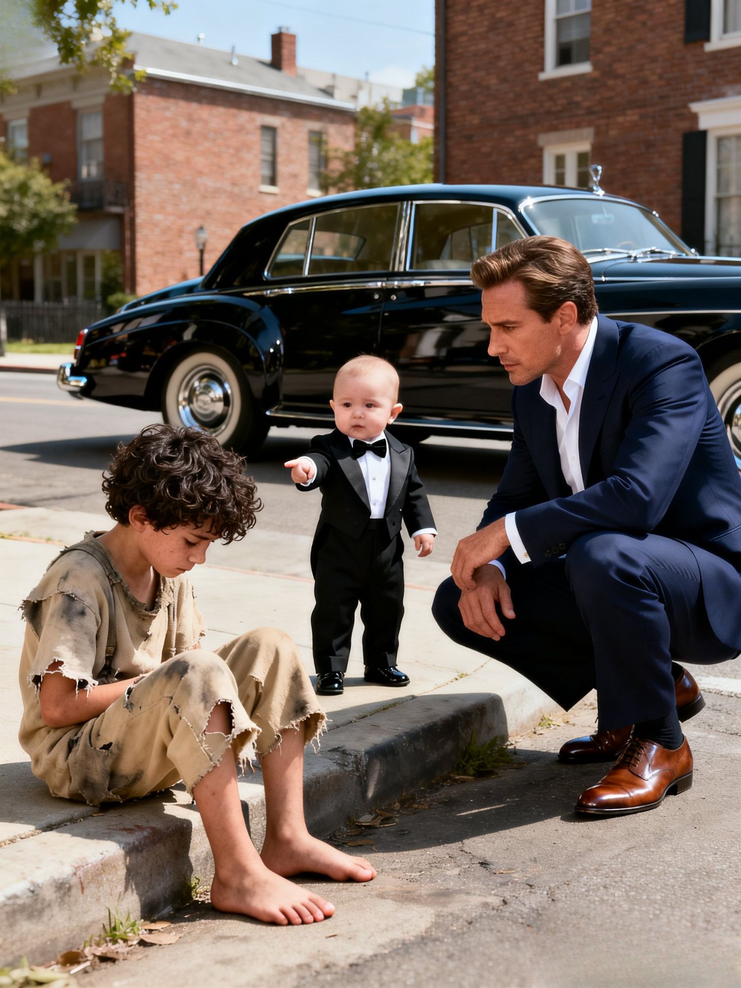 RIGHT ON THE STREET, THE MILLIONAIRE’S SON POINTED TO THE HOMELESS BOY AND SAID: “HE IS MY BROTHER,” UNLEASHING THE CRUELEST SECRET