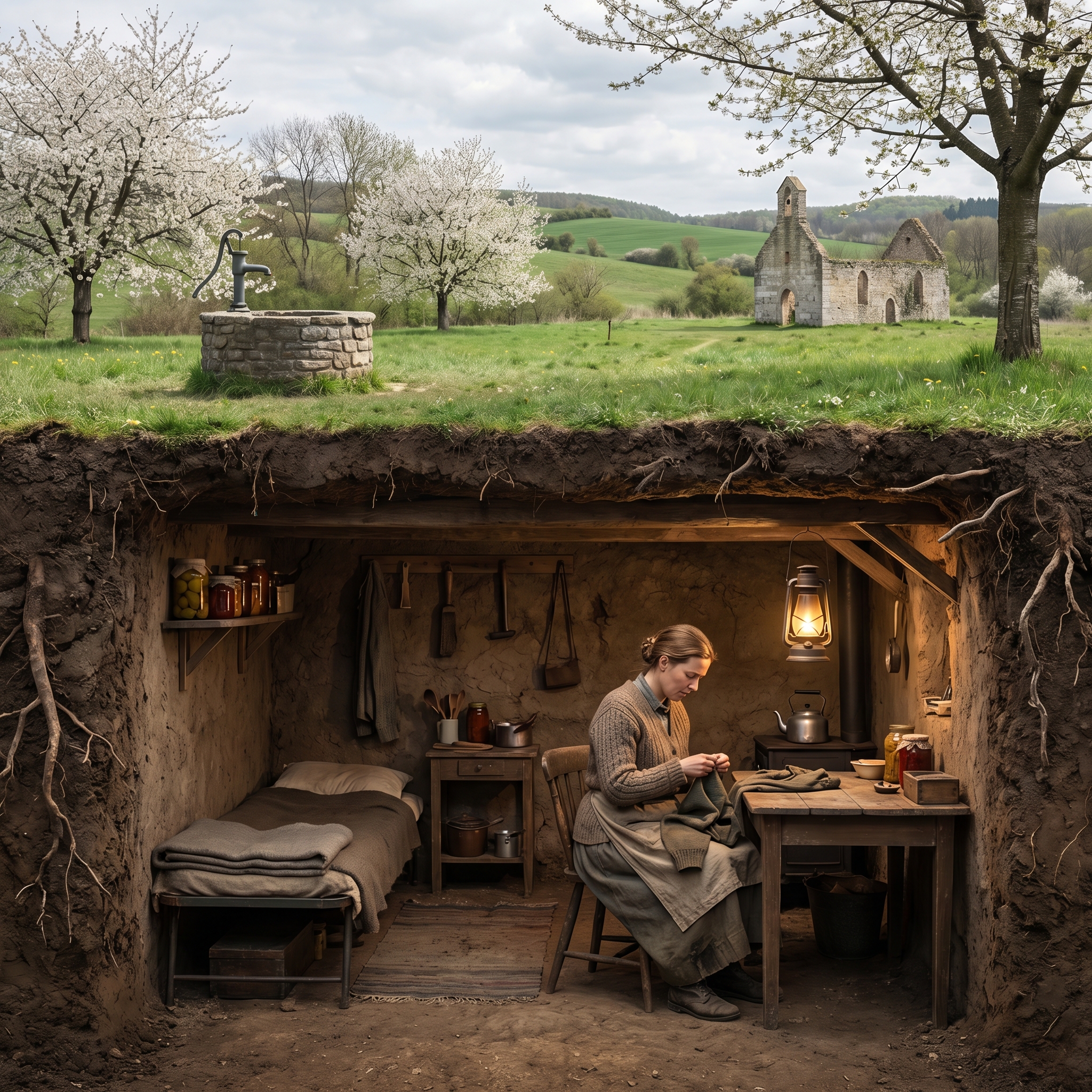 Expelled from her home at fourteen, the girl dug a cave in the well; when spring arrived, she was the only one left alive.