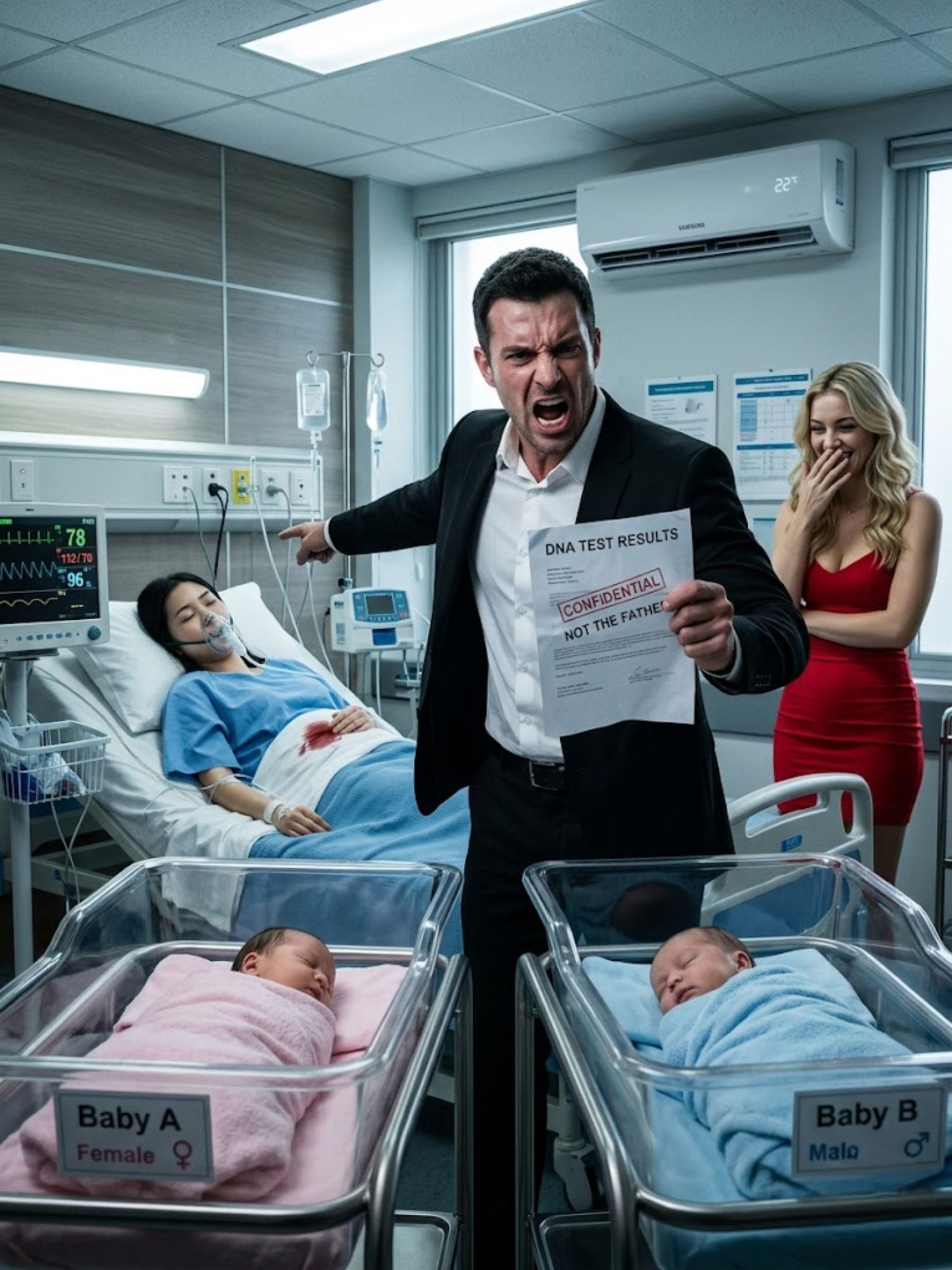 She died giving birth to twins… and the mistress thought she had won—until the real father appeared.