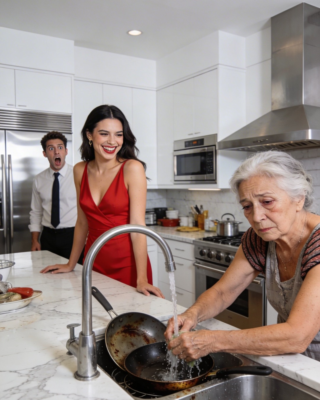 A Millionaire Returns Early to Find His Wife Humiliating His Mother