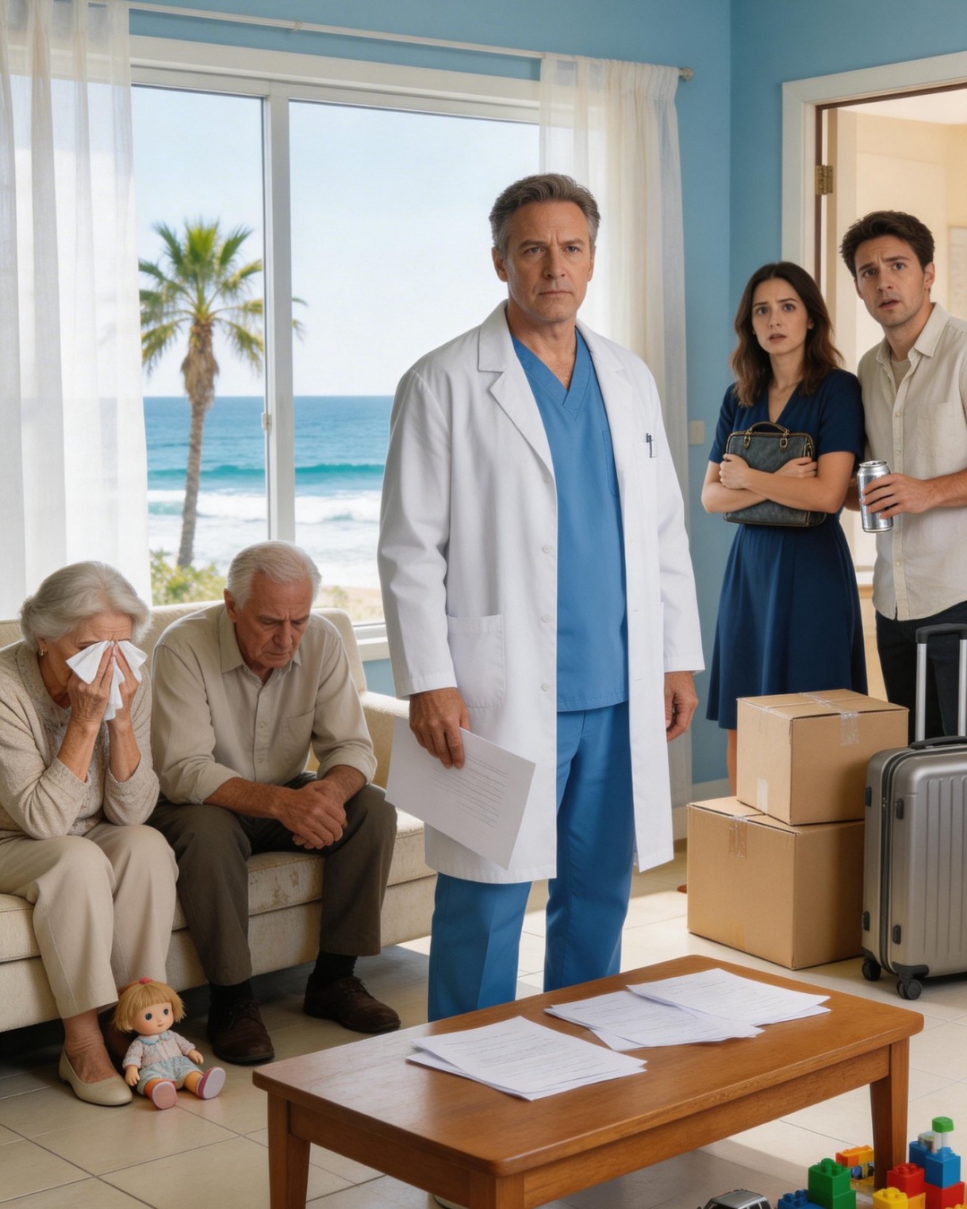 I bought my parents a beachfront house so they could finally rest, but my sister arrived with her family and said, “This is ours now,” without imagining the documents I was carrying in my bag.