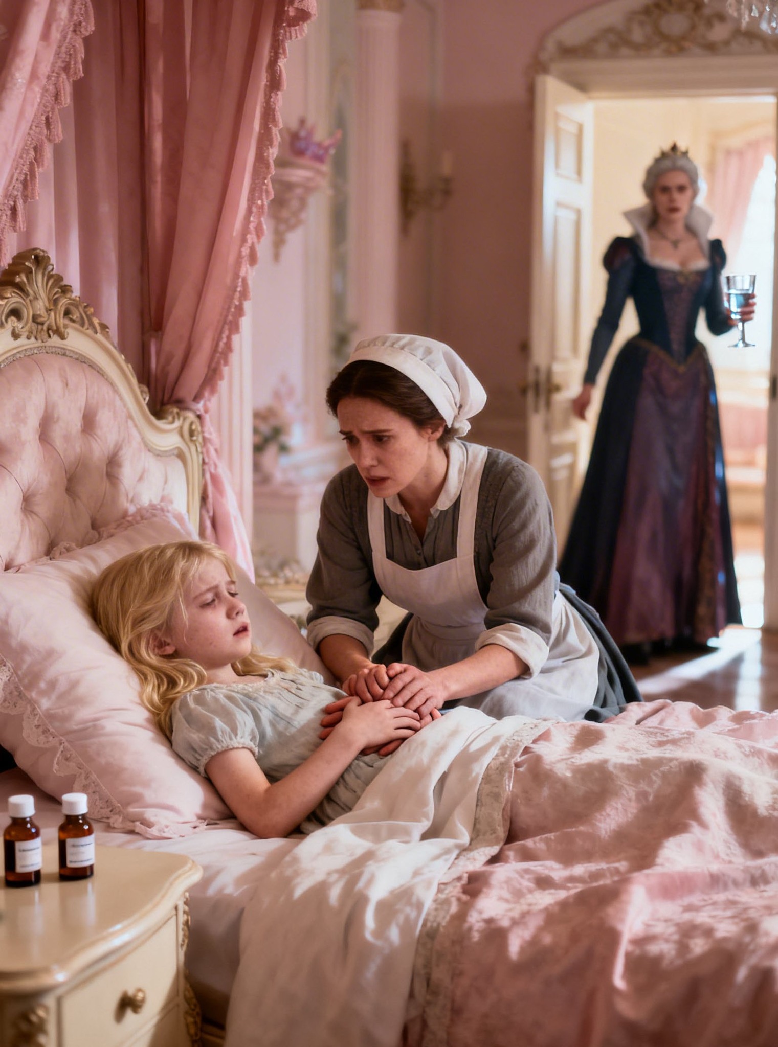 The tycoon’s daughter whispered: “My stomach is burning…,” but when the employee discovered the truth, the entire house was plunged into a terrifying silence.