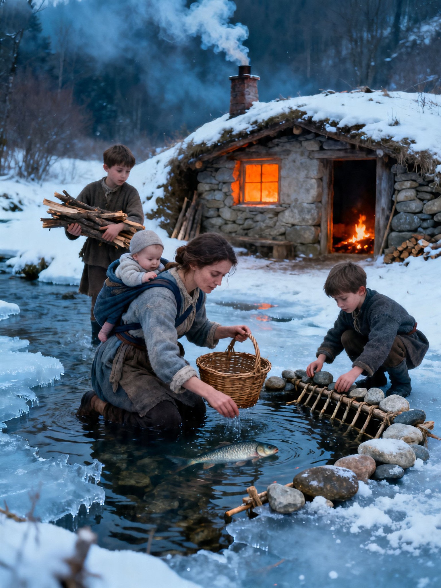 WITH NO FOOD, NO HELP, AND NO WAY OUT, A MOTHER TRANSFORMED A WILD RIVER INTO HER ALLY… AND CREATED A HOME WHERE OTHERS SAW ONLY ABANDONMENT AND DESPAIR.