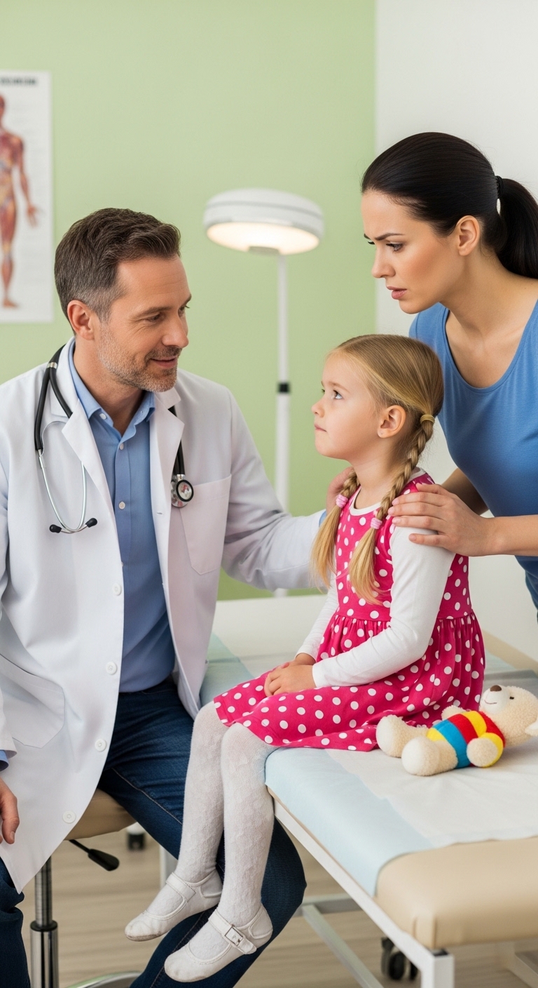 “My husband said my daughter was only faking the pain… when I secretly took her to the hospital, the doctor found something that shattered our family.”