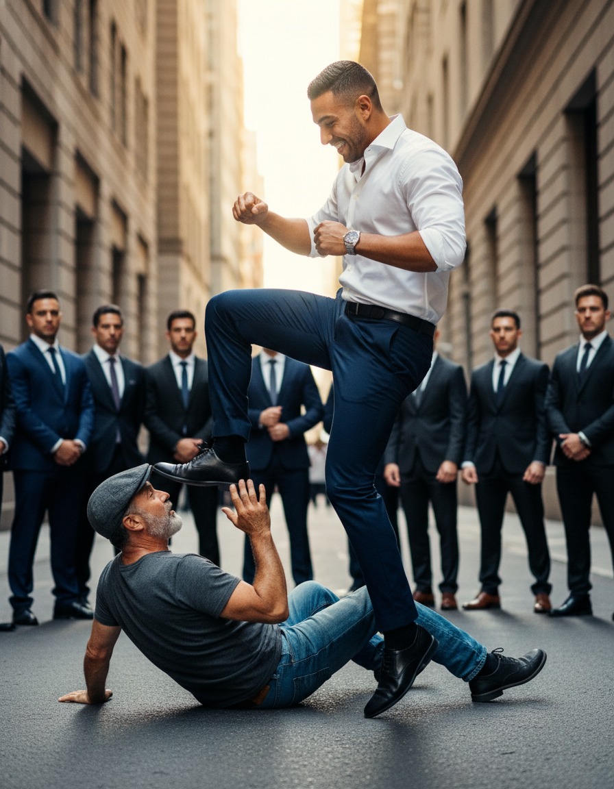 A MILLIONAIRE’S Son KICKS an ELDERLY Man — Not Knowing It Was His DISGUISED FATHER Testing His Character… “Useless old man, get out of the way!”