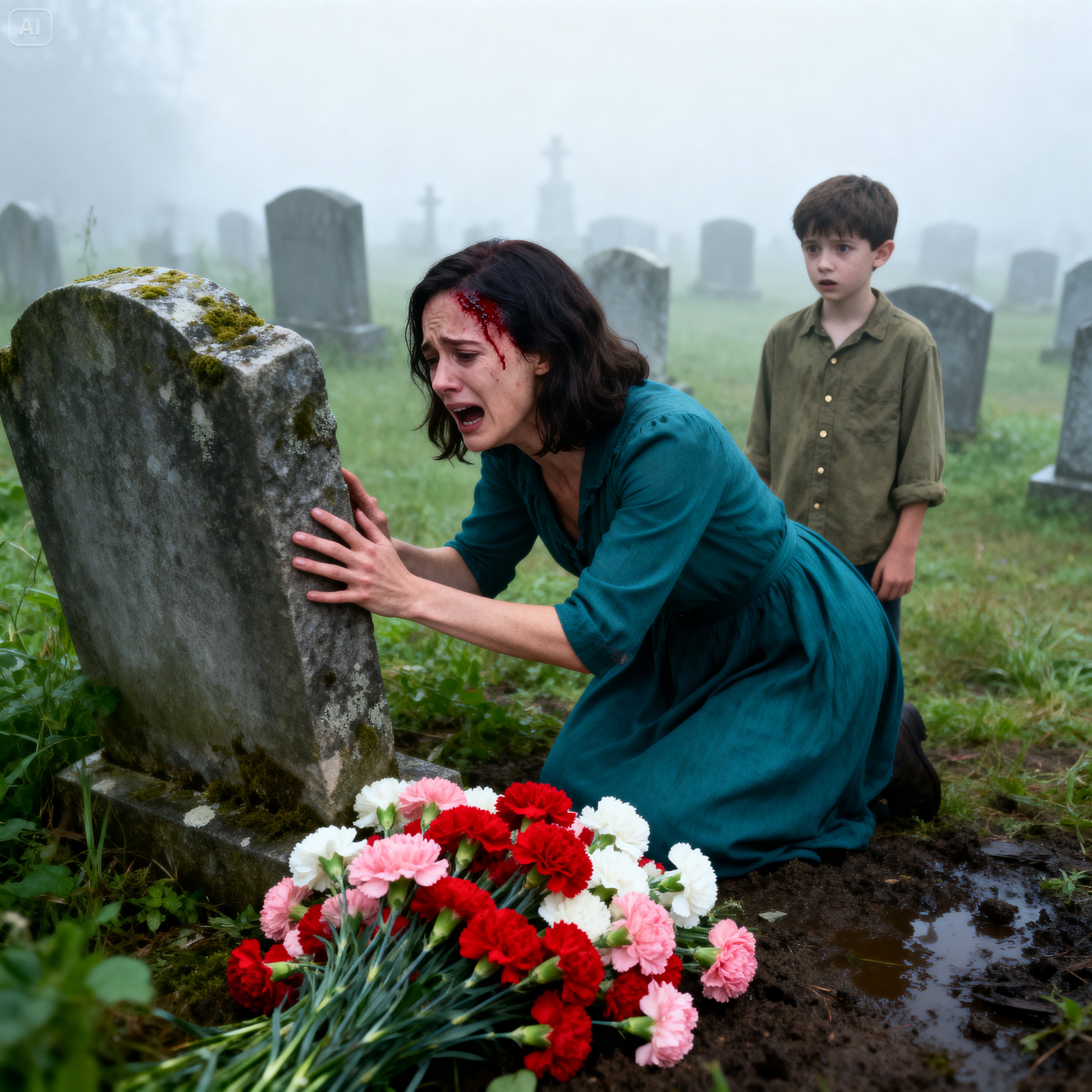 My son died when he was only six years old. My husband didn’t shed a single tear. “Stop clinging to a dead child,” he said coldly. Still, I went to my son’s grave every day. One afternoon, in the silence of the cemetery, I heard a small voice behind me say: “Mommy…”. Trembling, I turned around. And there he was… my son, the boy who was supposed to be dead.