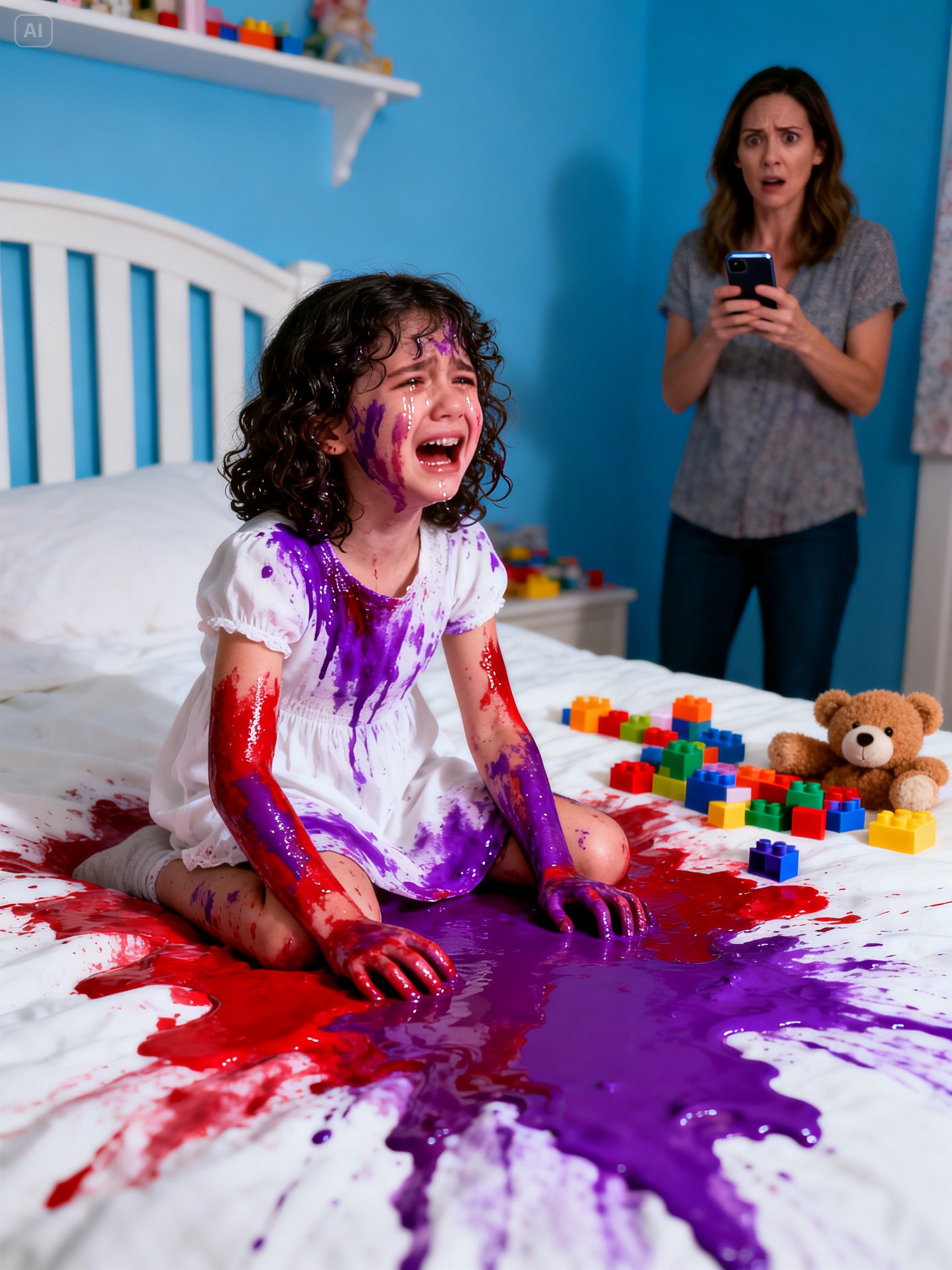She returned from her father’s house and whispered: “I didn’t like Daddy’s game” — What her mother understood in the next 60 seconds led to a 911 call that changed everything.