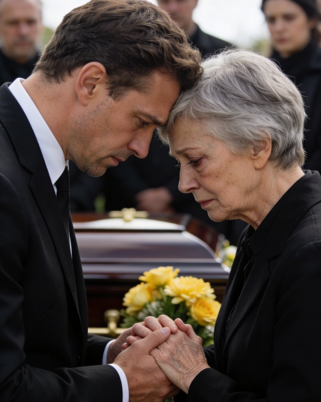 At my husband’s funeral, my son squeezed my hand and whispered, “You are no longer part of this family.” Then he took the will and my keys… without realizing I had already slipped something into his pocket.