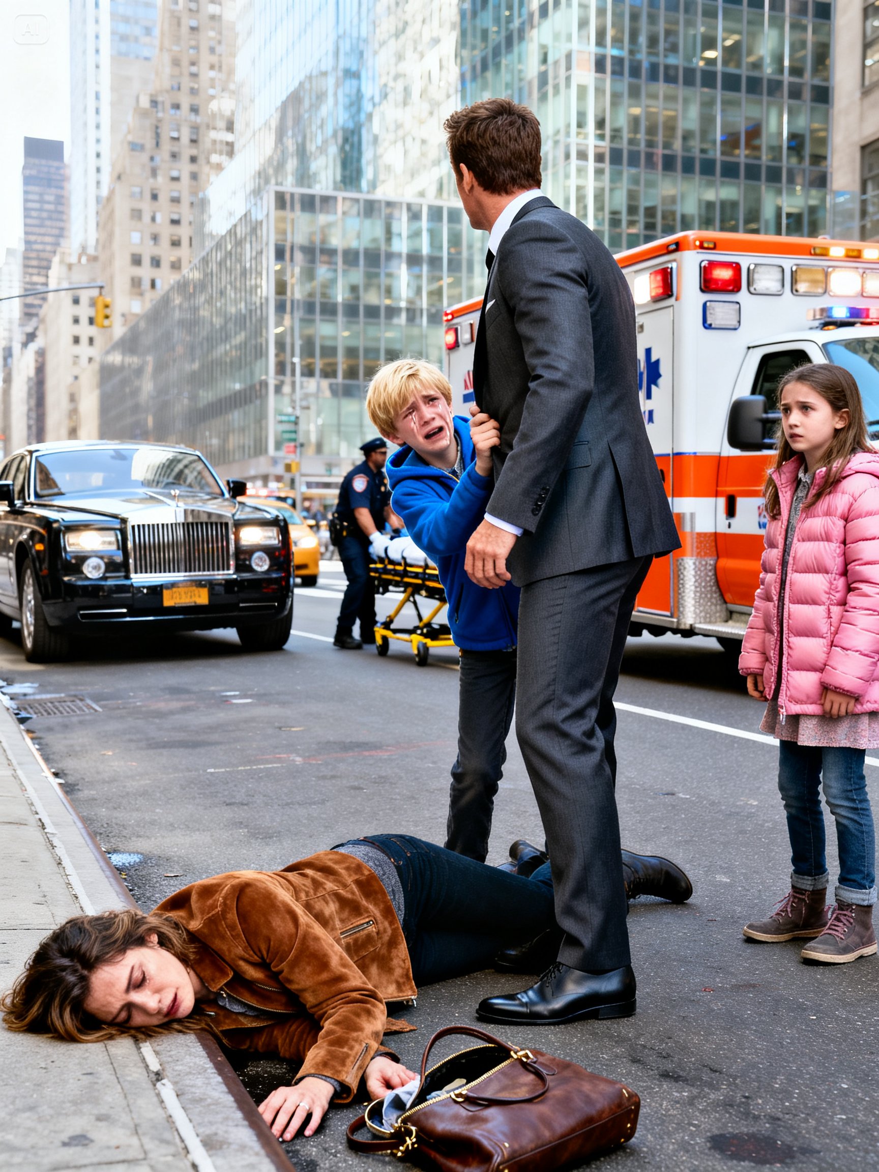 “Please… don’t leave us,” the boy whispered as a millionaire came to a halt in the middle of traffic.