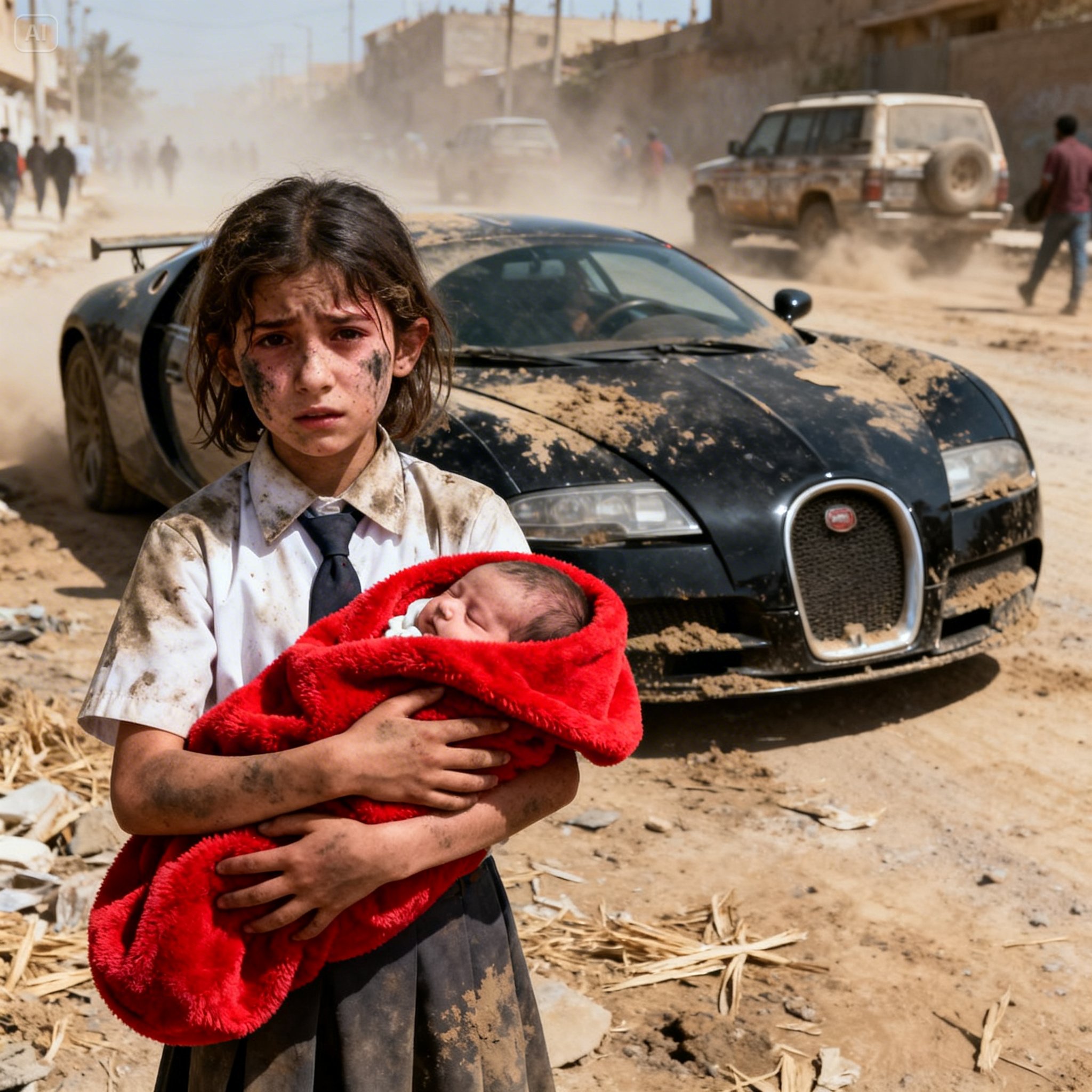 A poor girl breaks a luxury car to save a lost baby, and the doctor who treats him cries inconsolably upon unexpectedly recognizing the child.