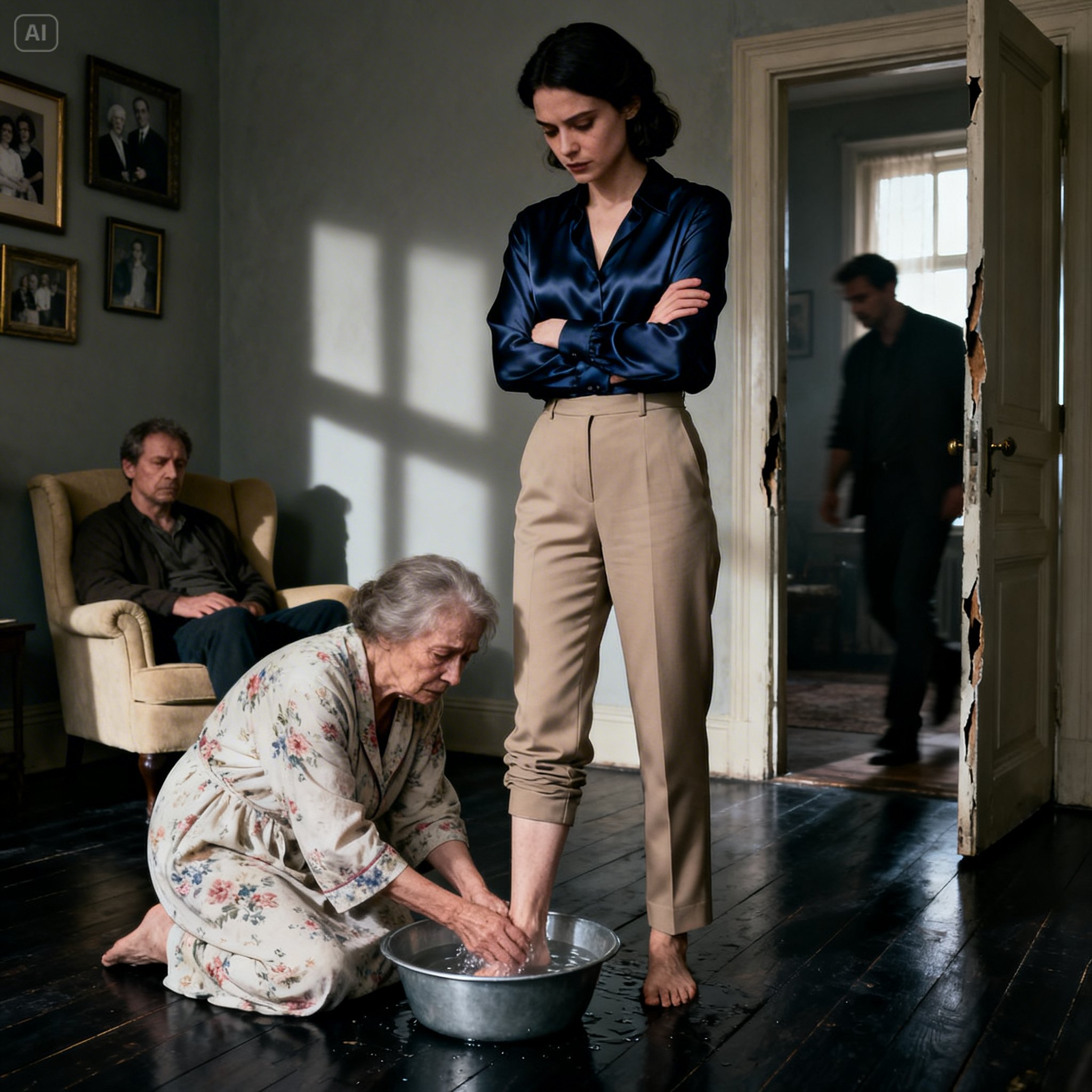 KNEELING IN MY OWN HOME, UNTIL A VOICE BROKE THE SILENCE: “THAT IS NOT YOUR PLACE”