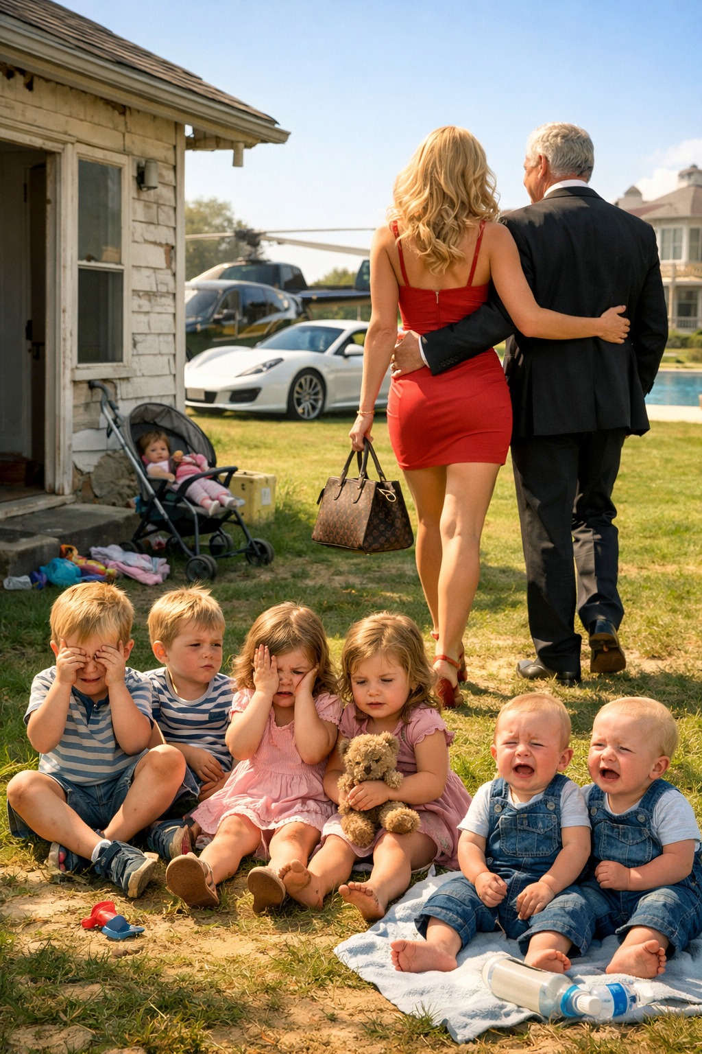 She Abandoned Her Three Sets of Twins for a Millionaire… Years Later, Life Forced Her to Return