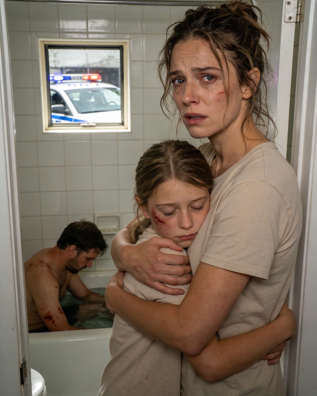 My 5-year-old daughter spent over an hour in the bathroom with my husband… When I asked her why, she stayed silent, so I went to see for myself, and what I saw made me call the police.