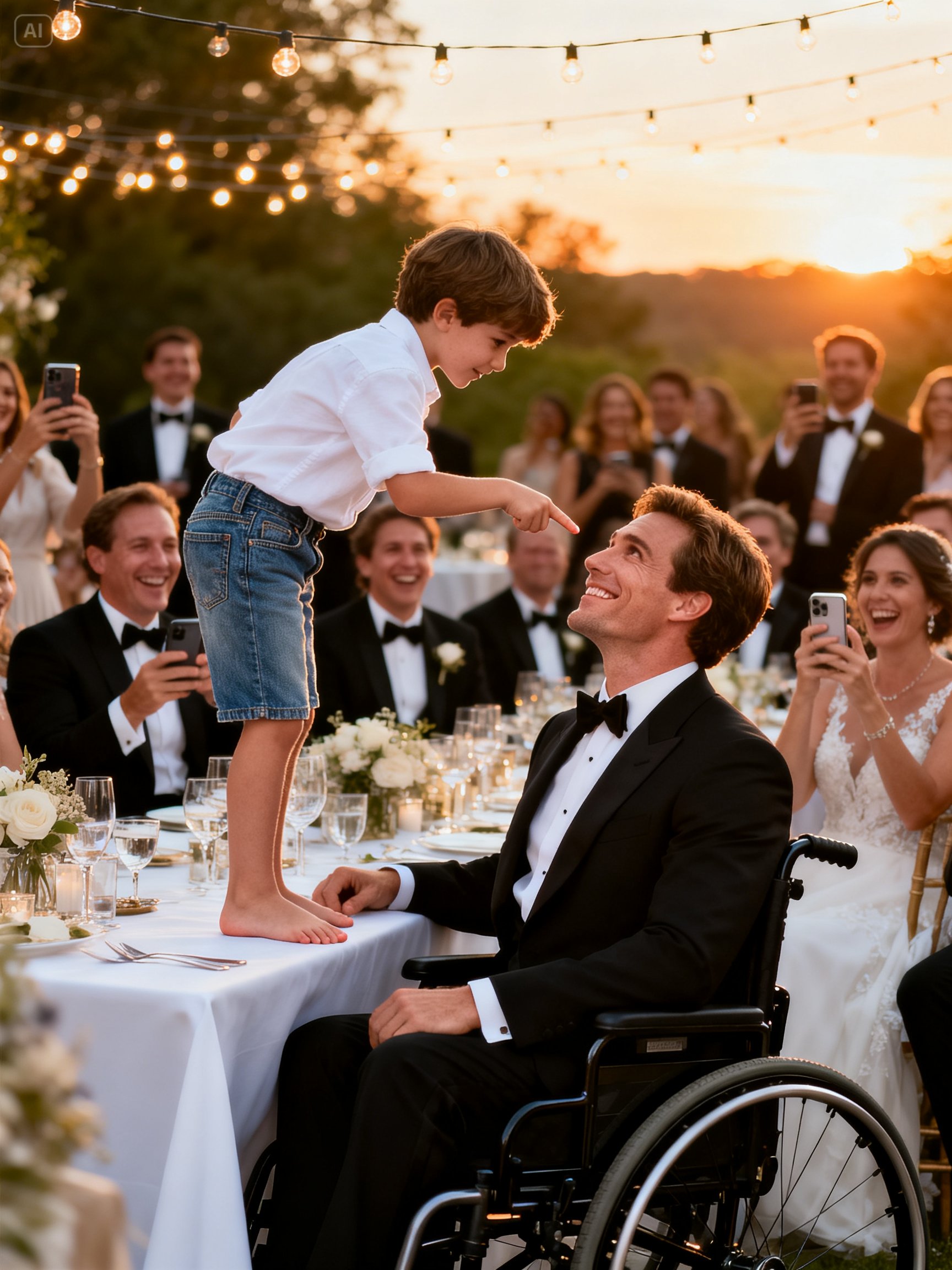 The richest man on the terrace offered a million dollars as a joke— then begged to know who the child really was.