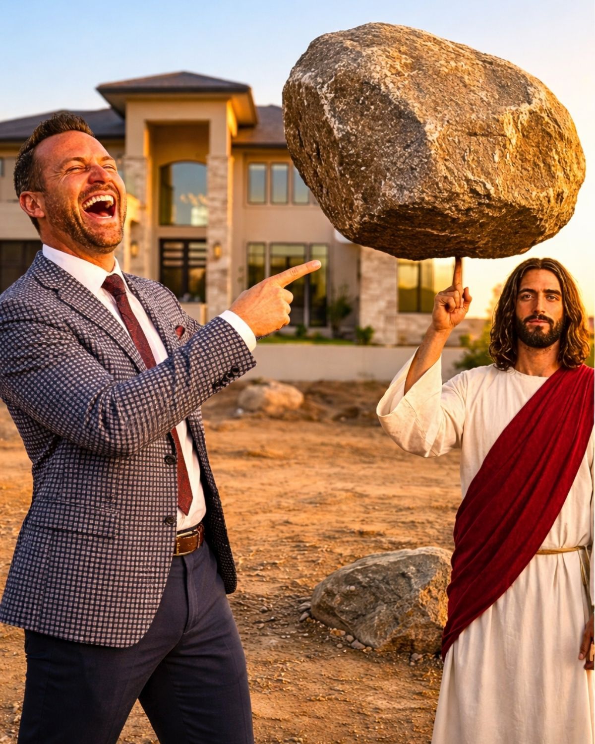 I’LL GIVE YOU MY HOUSE IF YOU MOVE THAT ROCK — THE OWNER LAUGHED, BUT JESUS LIFTED IT WITH ONE FINGER.
