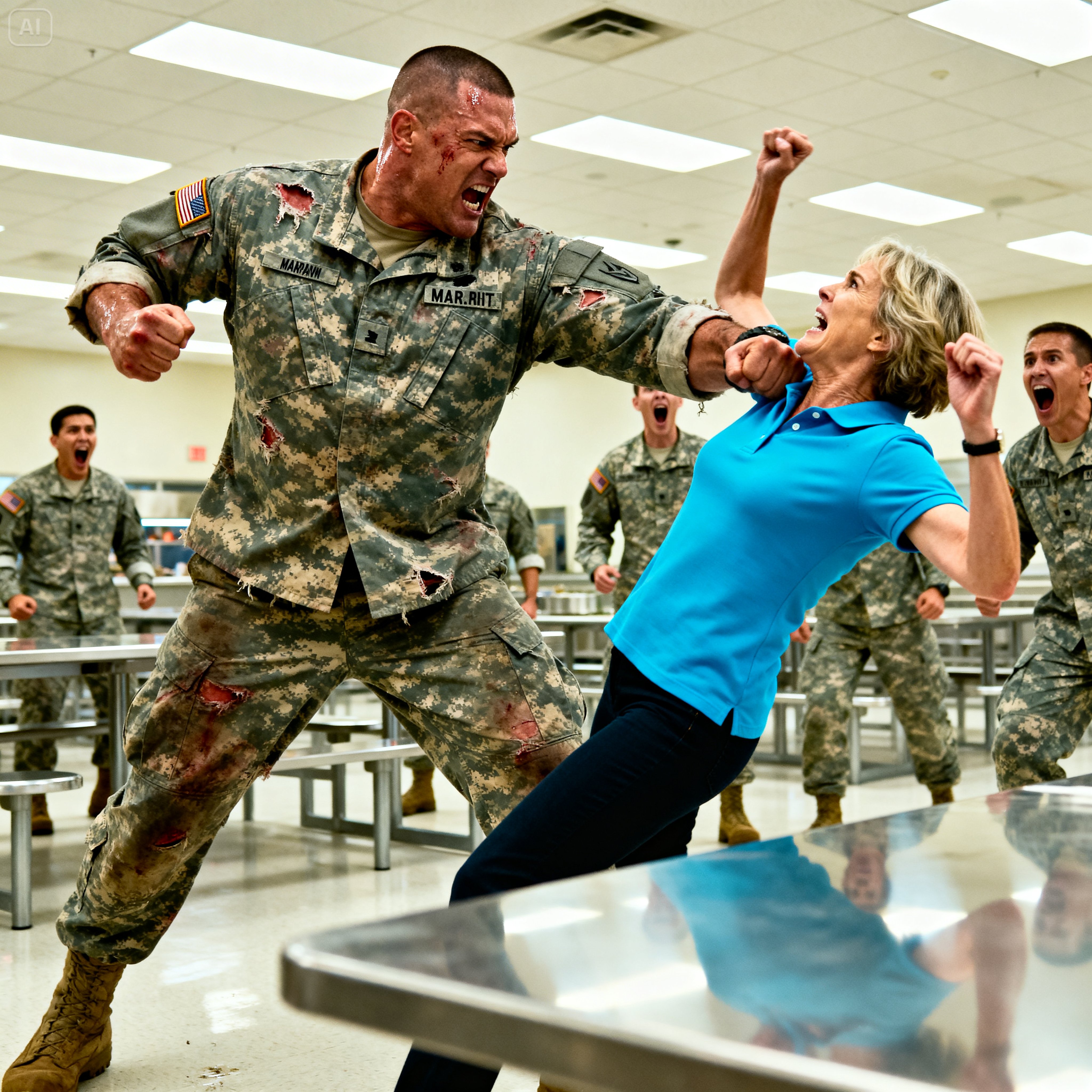 “A Marine pushed her in the dining hall… unaware that she held the highest rank in the entire base.”