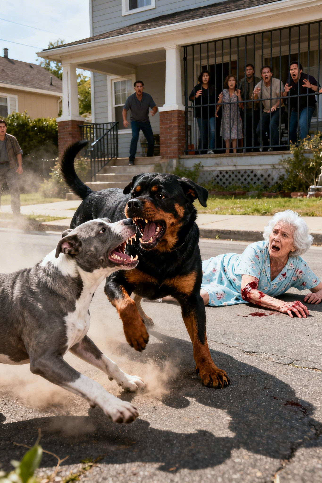 A Rottweiler Saved An Elderly Woman From A Brutal Pit Bull Attack — It Left Everyone Shaken…