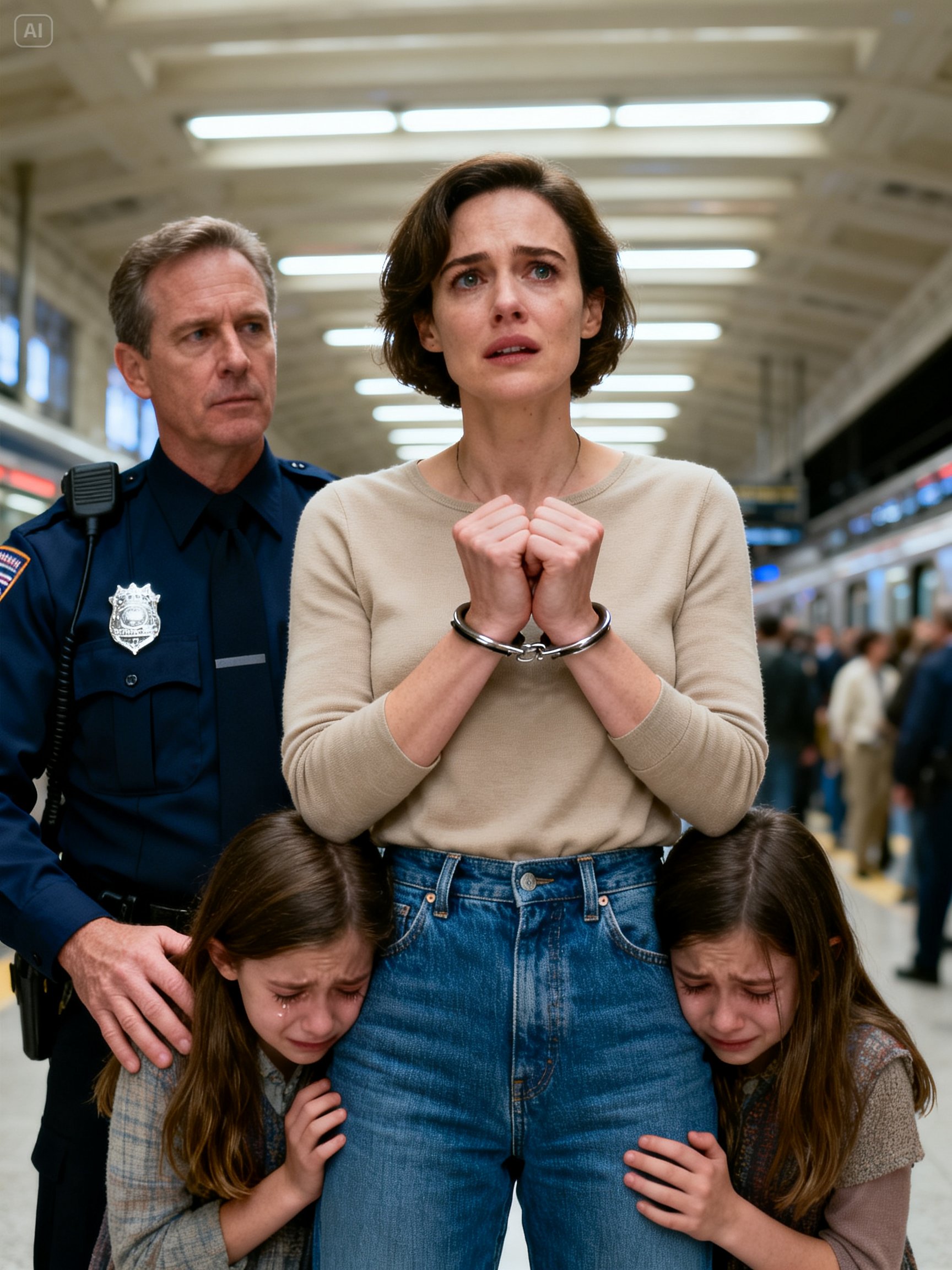 I WAS HANDCUFFED AND HUMILIATED AT THE AIRPORT WHILE MY LITTLE GIRLS BEGGED THEM TO STOP ALL BECAUSE I LOOKED LIKE I DID NOT BELONG IN THE FIRST CLASS BOARDING LANE AND THE GATE AGENT SMIRKED WHILE THE POLICE OFFICER TOLD ME TO KNOW MY PLACE BUT THEY HAD ABSOLUTELY NO IDEA WHO I REALLY WAS UNTIL SIX UNMARKED BLACK SUVS BREACHED THE TARMAC AND THE FEDERAL DIRECTOR STEPPED OUT TO ADDRESS ME AS MA’AM.