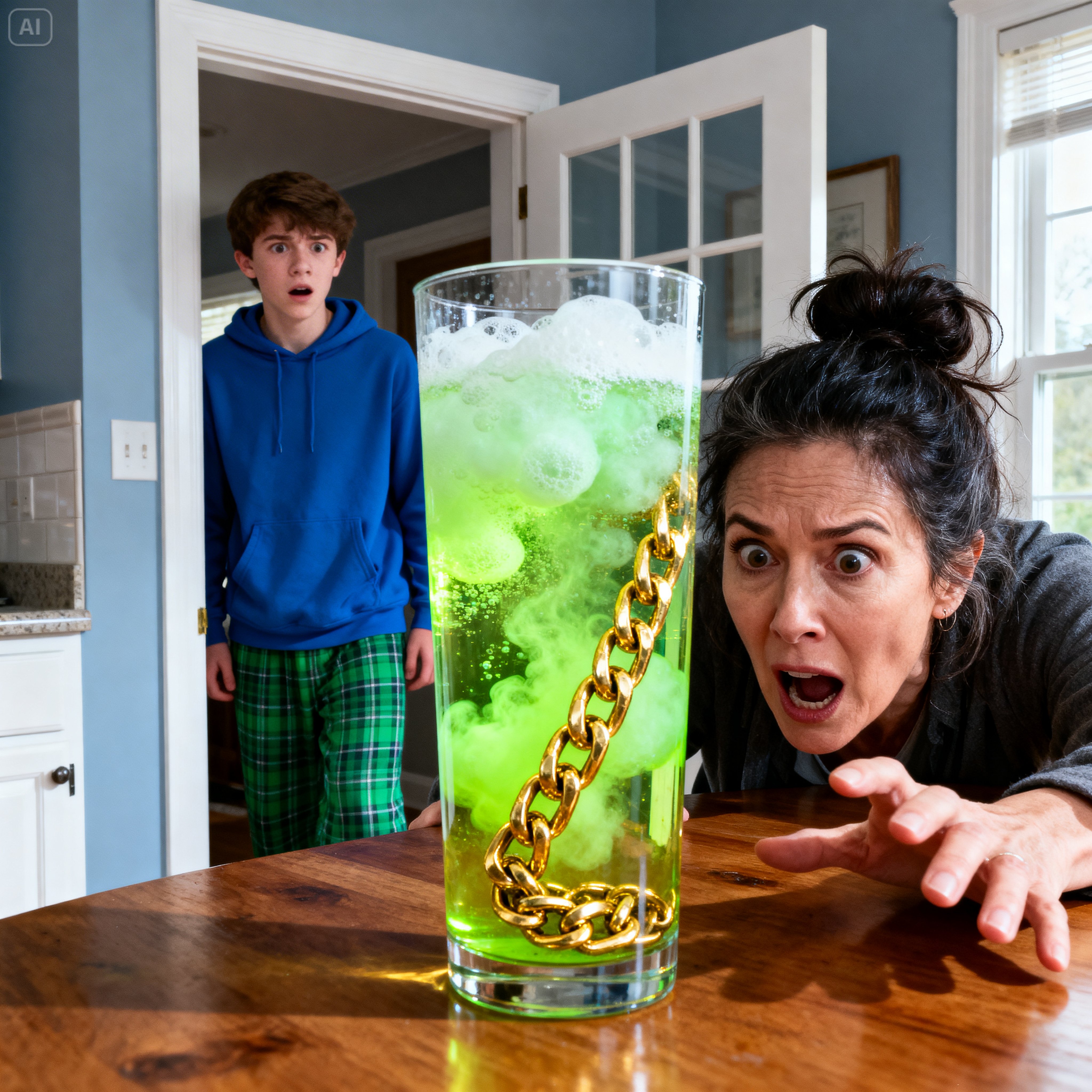 I gave my seat to an elderly woman who told me: “When your husband gives you a necklace, put it in water.” At that moment, it seemed like just another bus quirk. But four days later, when Alvaro appeared with a blue velvet box in his hands, I felt those words return to my chest like a heavy stone.