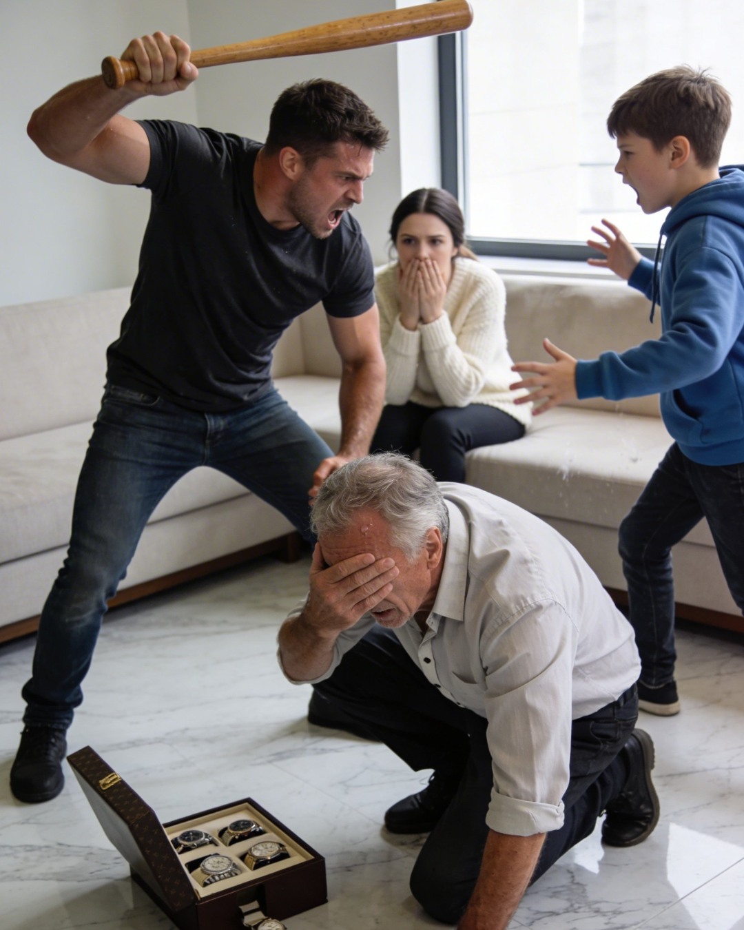 My son mistreated me for years in front of his wife and son… and they even encouraged him with applause.