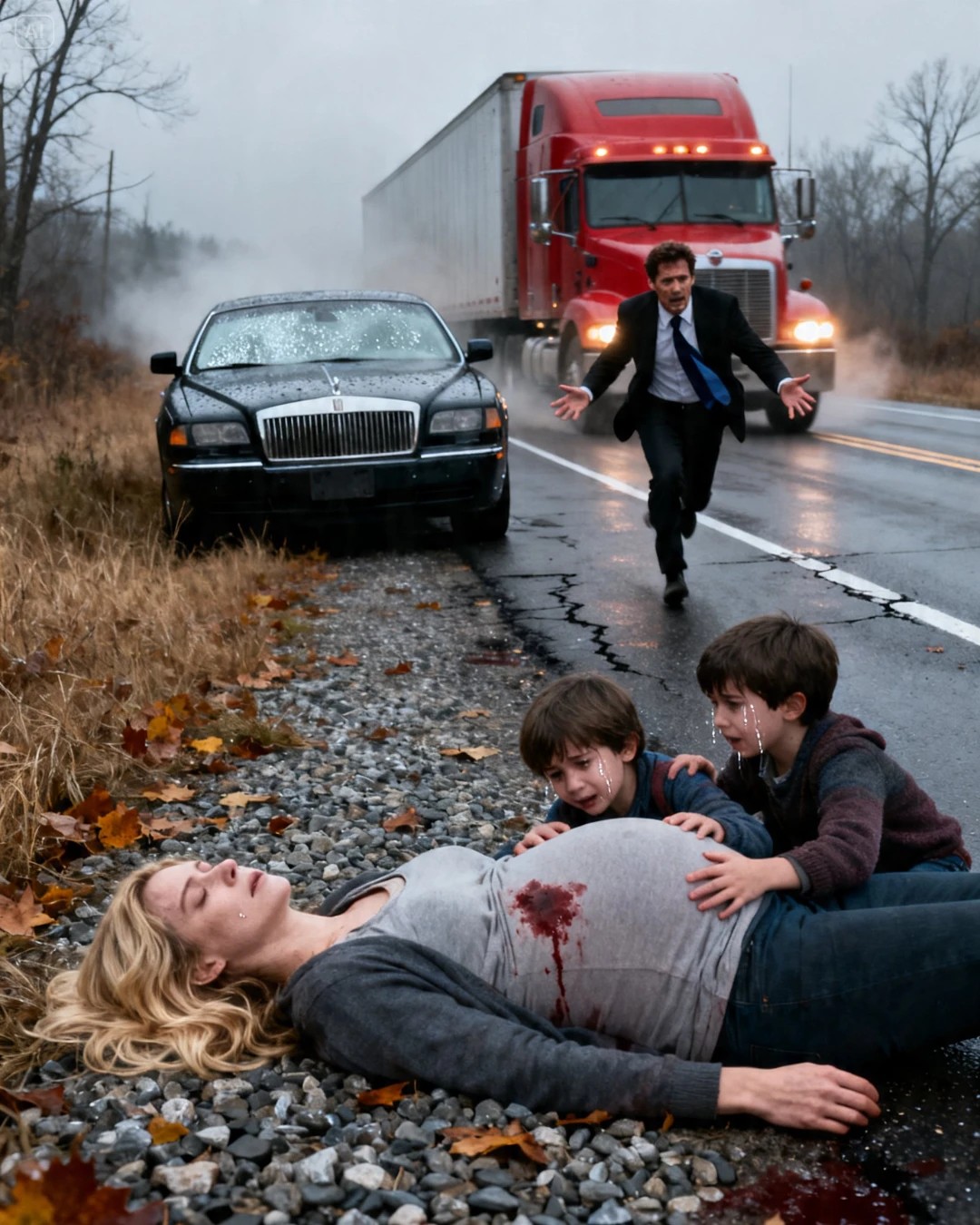 “Please… don’t leave us,” the little girl whispered as the billionaire’s car sat stalled in traffic.