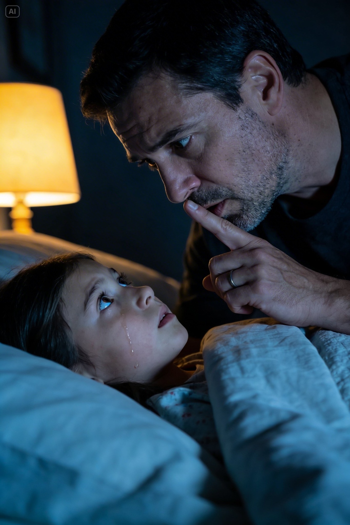 “Daddy… my back hurts so much and I can’t sleep. Mommy said I shouldn’t tell you.”