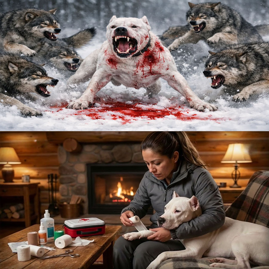 FIVE WOLVES ATTACK A DOGO ARGENTINO — THE ENDING IS COMPLETELY UNEXPECTED…