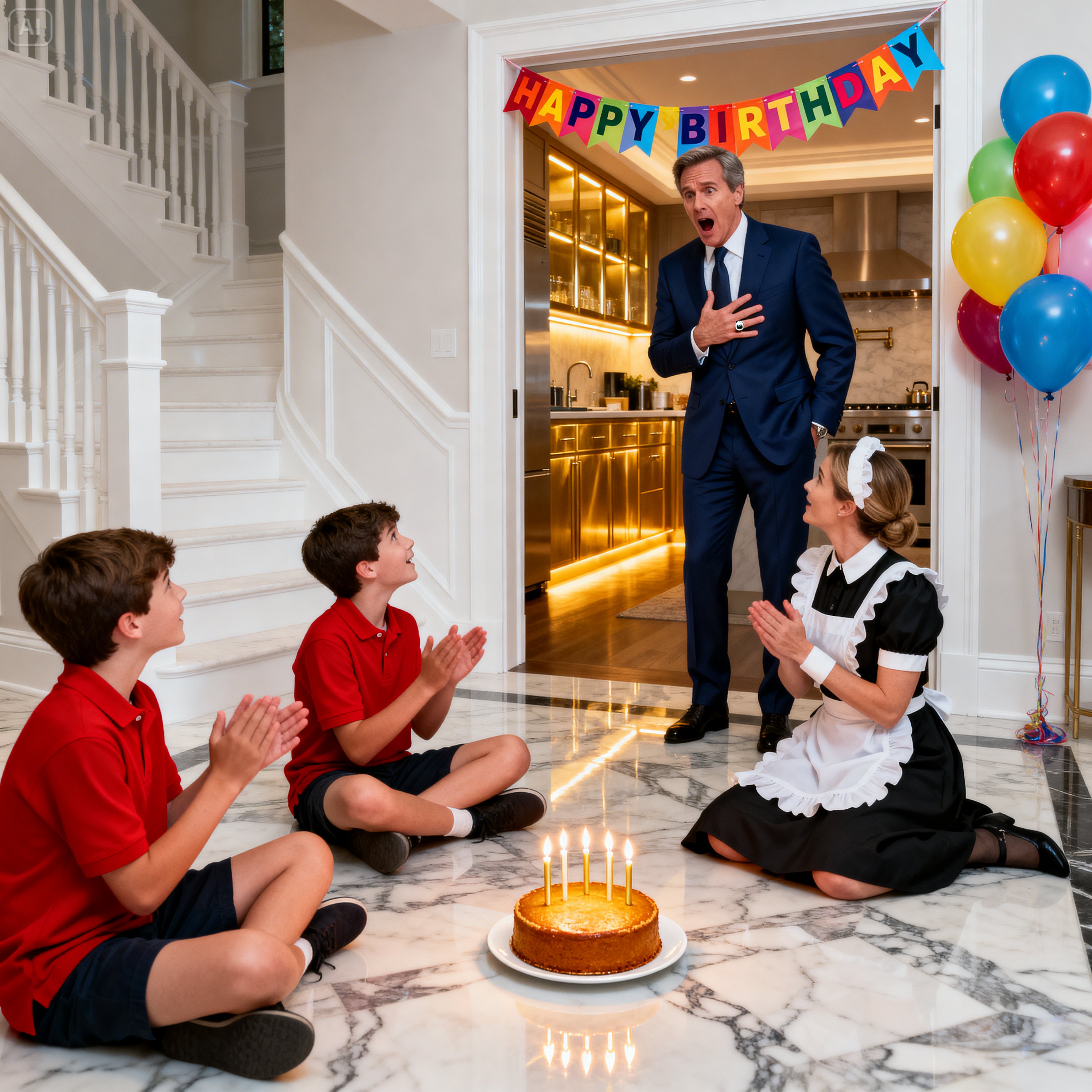 THE LANDOWNER SPENT A FORTUNE ON HIS CHILDREN’S PARTY… BUT THEY PREFERRED THE MAID’S CAKE