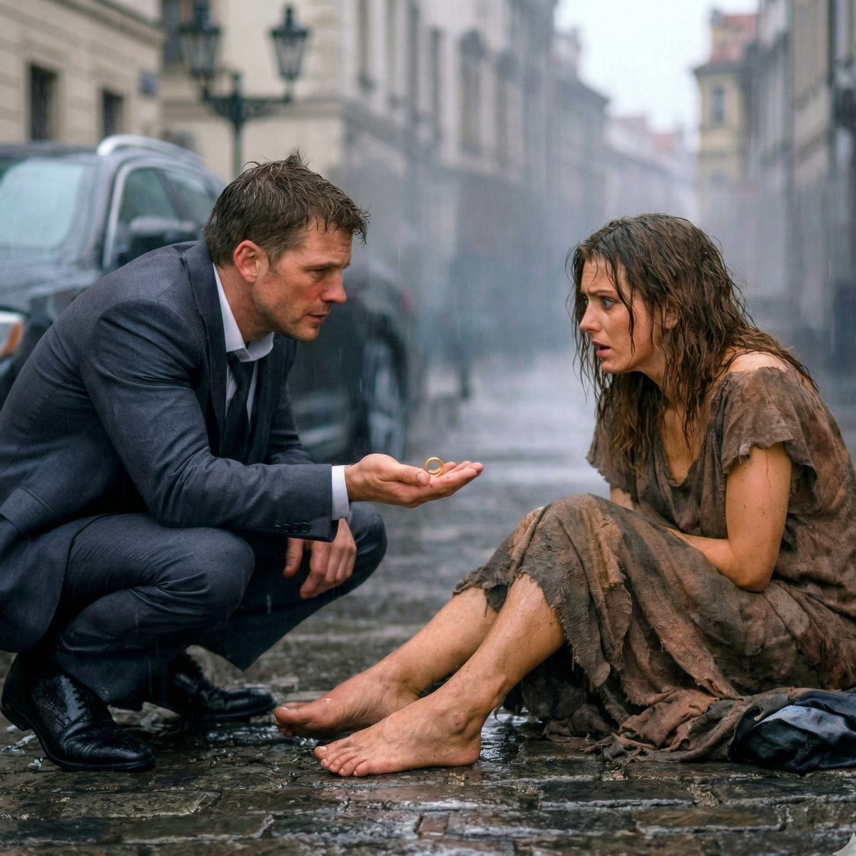 “Yes, you are very beautiful, put on your wedding dress and marry me…,” the wealthy man told the beggar.