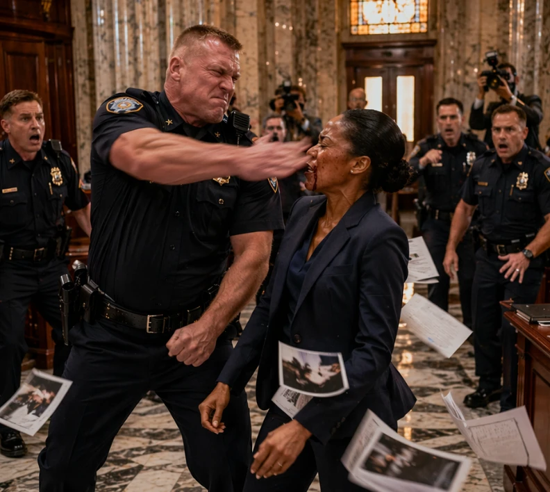 Cop Slapped a Black MP in Court — But Within Seconds, She Knocked Him Out Cold.