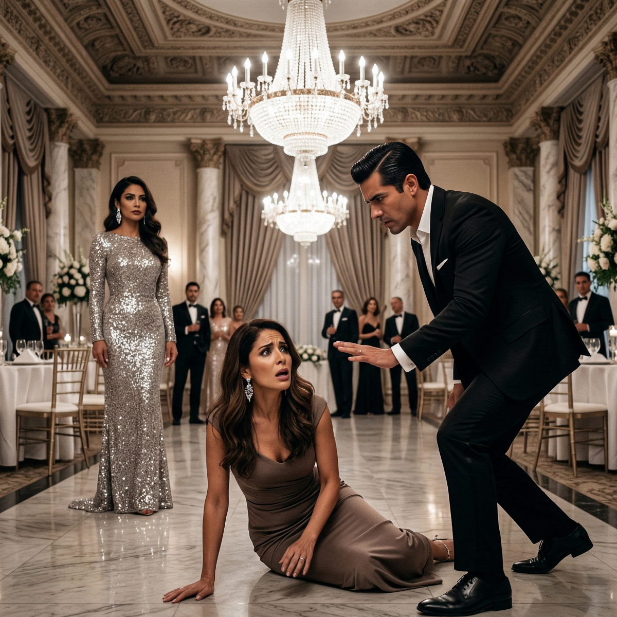 Without knowing his wife belonged to a secret family of billionaires, he shoved her to the ground at an event valued at $60 billion.