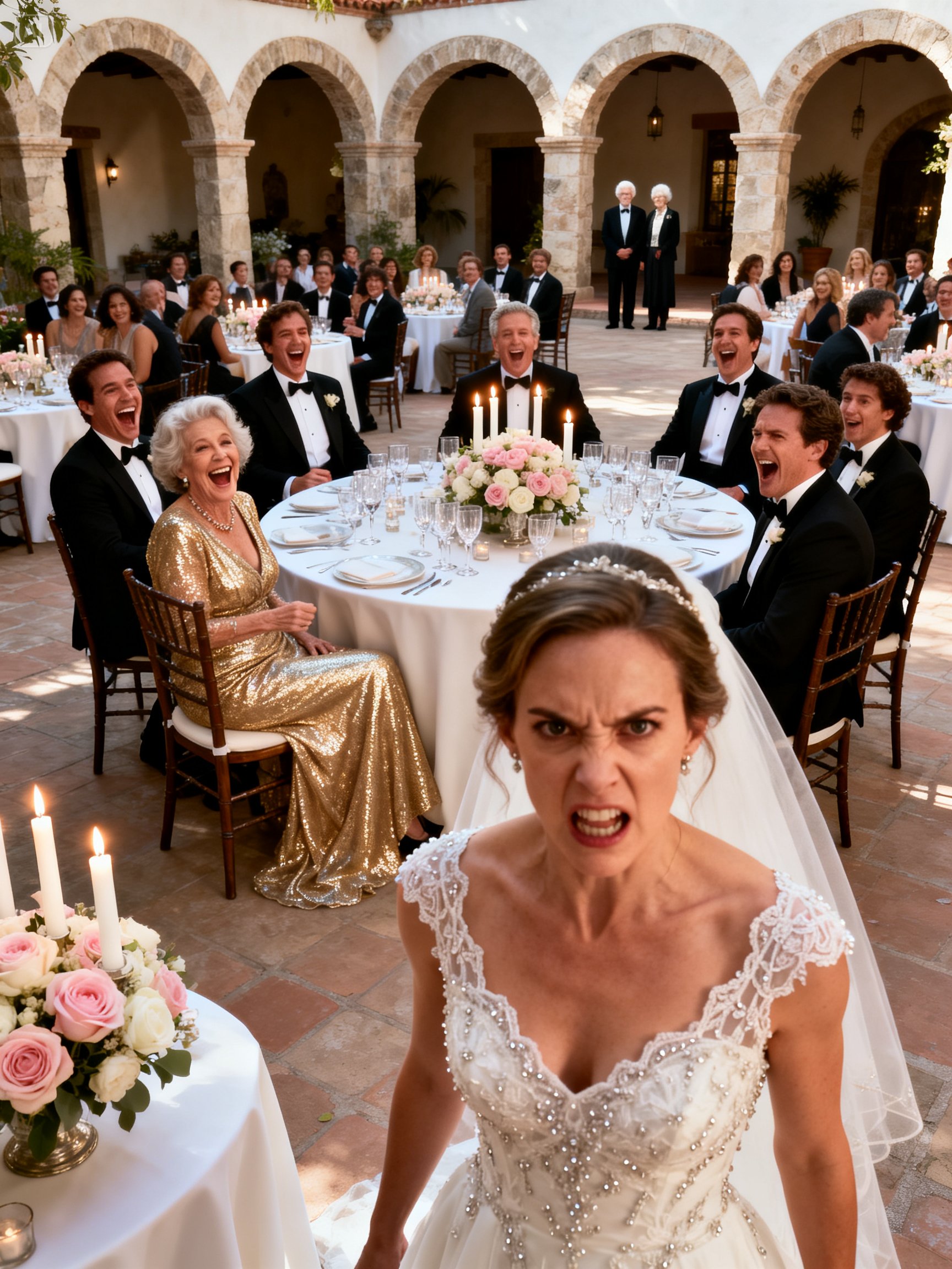 Just fifteen minutes before the wedding, I discovered that the head table had been changed: nine seats for my husband’s family, and my parents standing to the side. His mother sneered, “They look so pathetic.” So I grabbed the microphone… and destroyed it all in an instant.