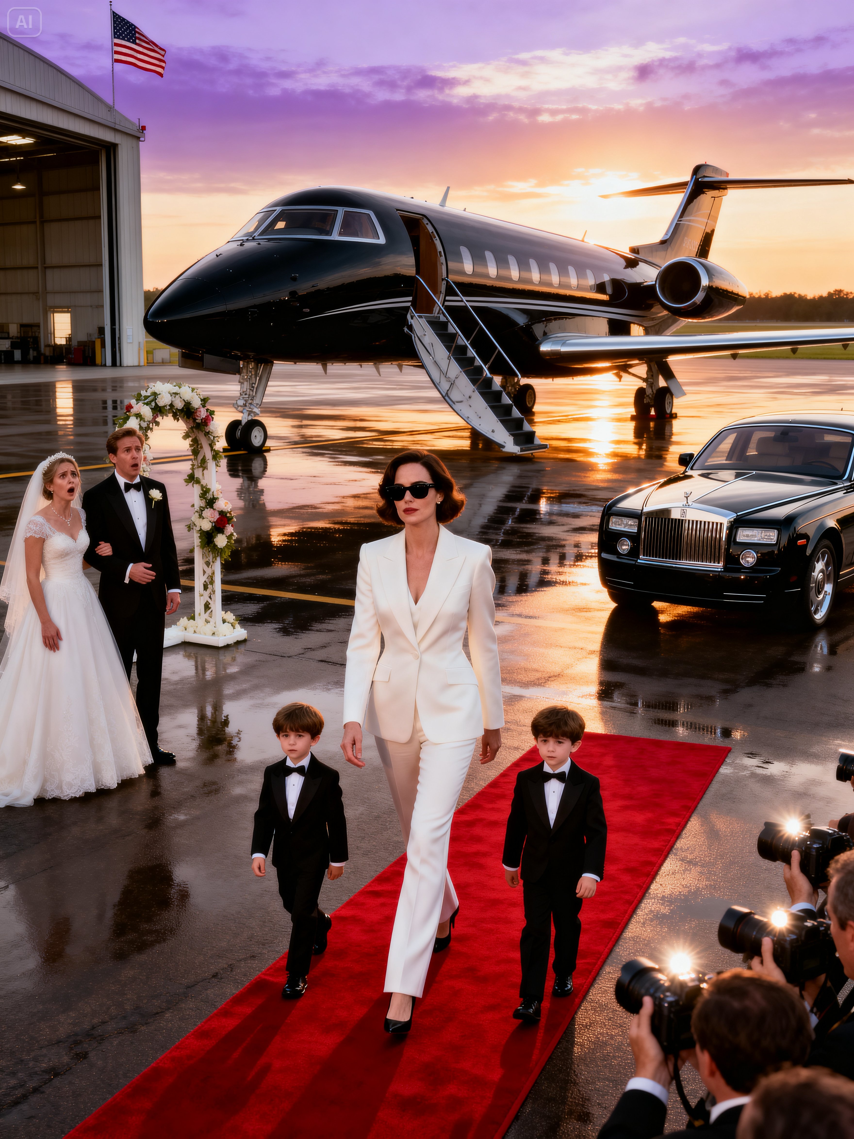 Ex-Husband Invited His “Poor” Ex-Wife to His Wedding — She Landed in a Billionaire’s Jet With His Twins and Said Three Words That Left Him Ashamed