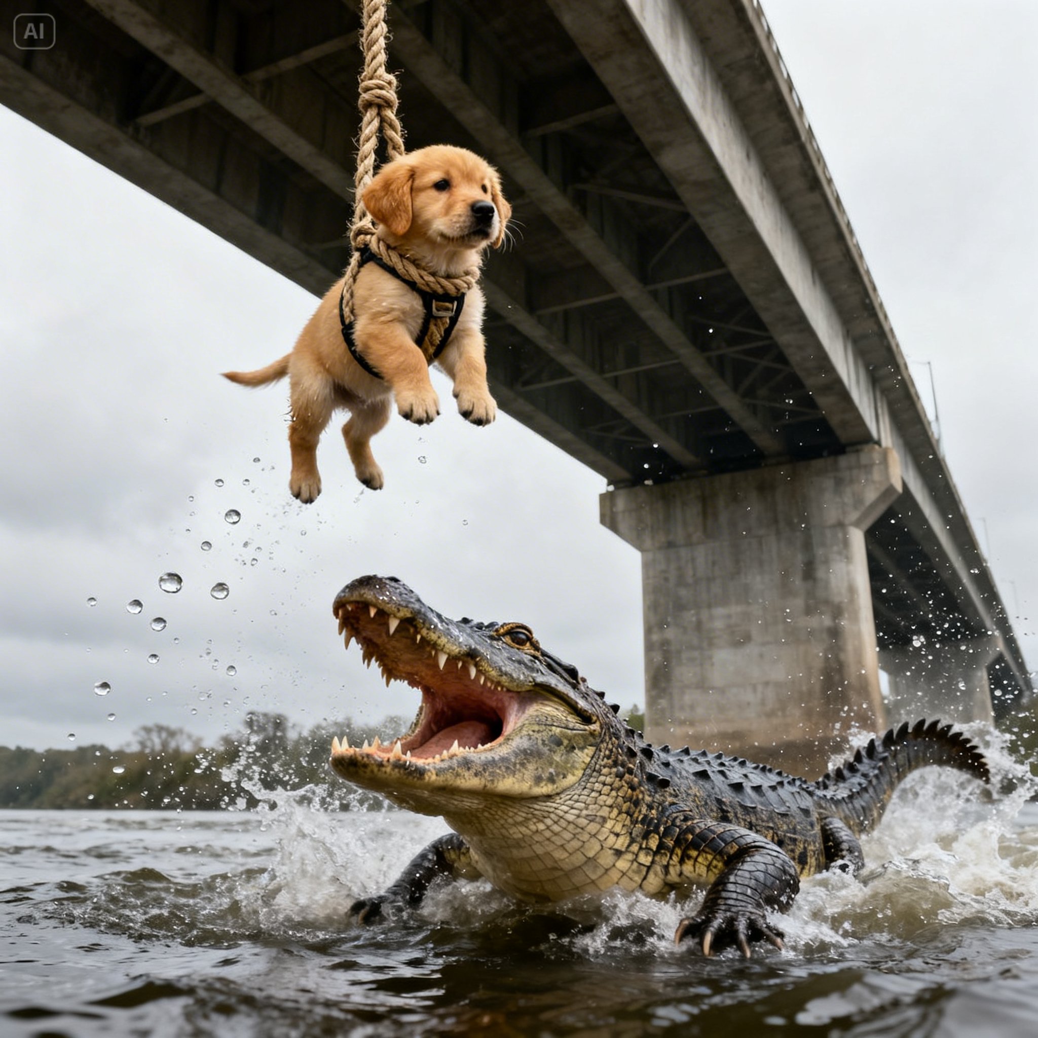 His Owner Left Him Hanging From This Bridge To D!e… But No One Expected What Happened Next…
