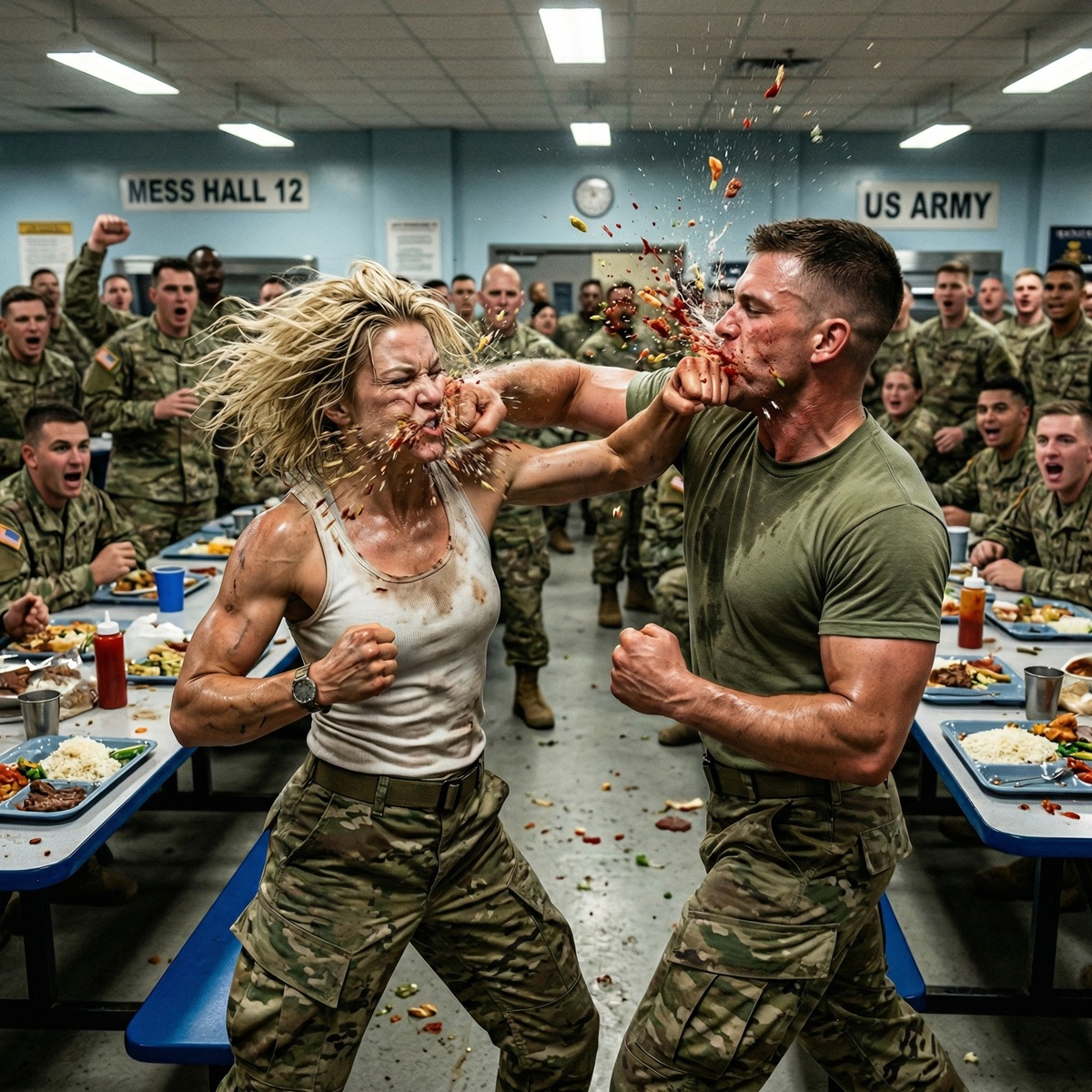 “Go home, bitch” — A Marine assaults her in the mess hall, unaware that she was an undercover SEAL agent…