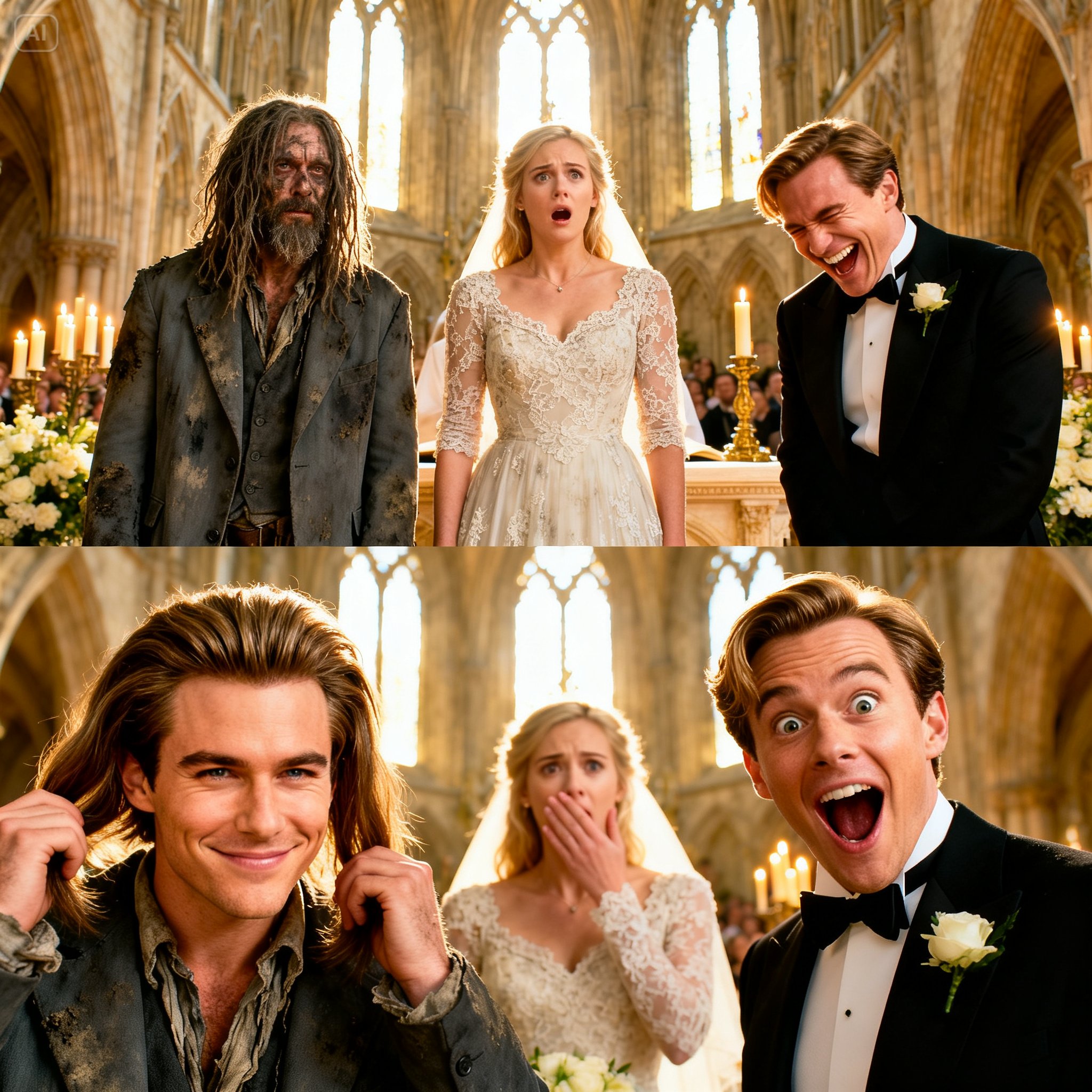 My stepfather forced me to marry a beggar to humiliate me and seize all my possessions… but right there, in the church, the ragged man’s horrific secret silenced the entire congregation.