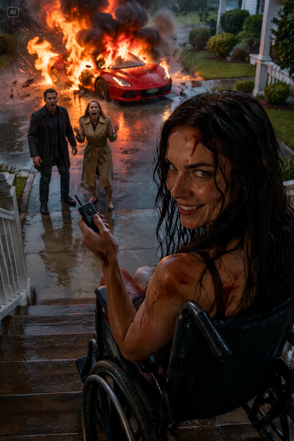 When he pushed me down the stairs, he thought he had won. I heard the metal crush, felt my blood mingle with the rain, and knew exactly what I would do.