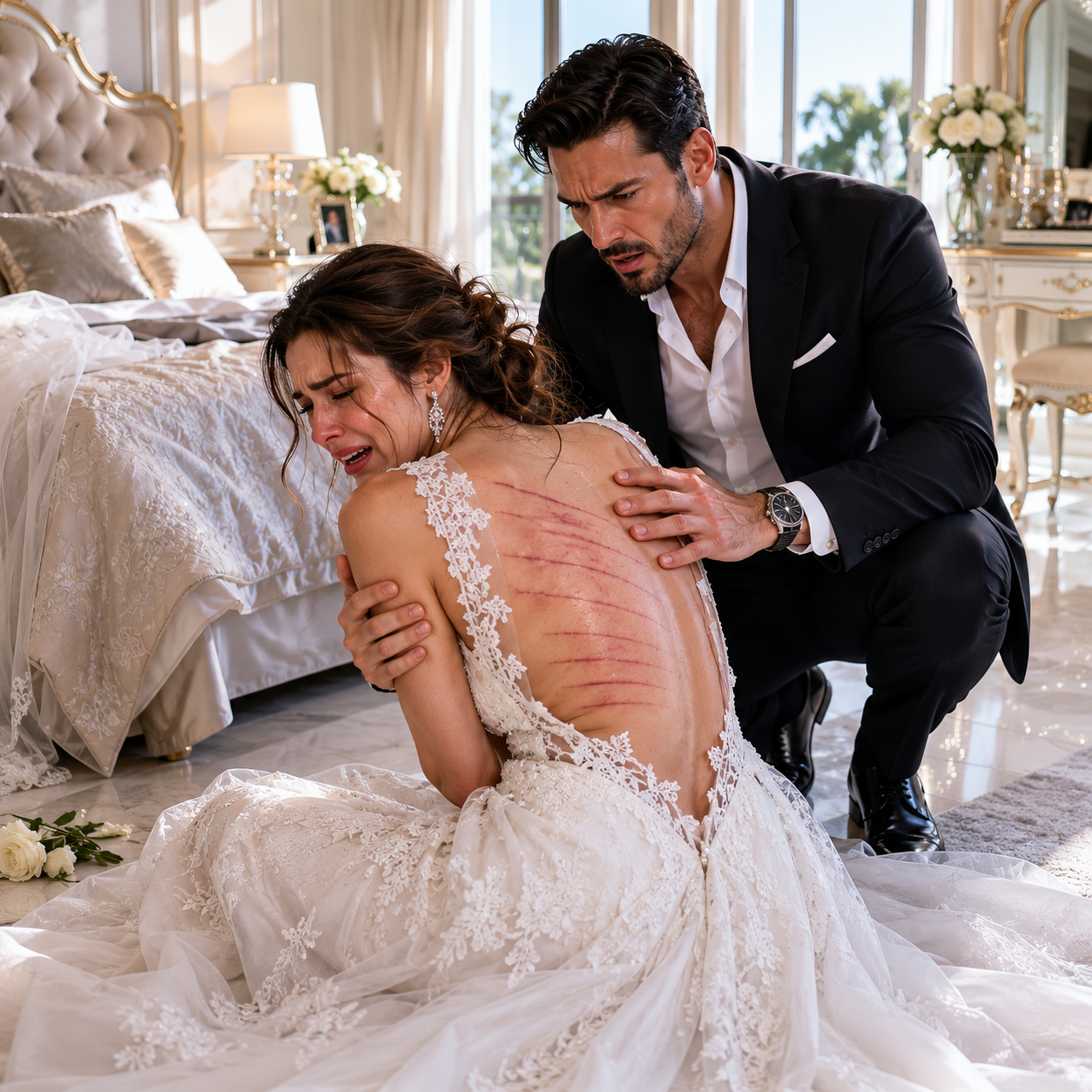 My father handed me over in an arranged wedding to pay a blood debt, and my husband whispered, “Welcome to hell”; I just kept silent, hid my scars beneath my dress, and waited until the ring activated a 50-million-dollar trust fund that nobody knew existed.